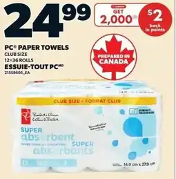 Loblaws PC paper towels offer