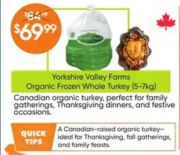 Healthy Planet Yorkshire Valley Farms Organic Frozen Whole Turkey offer