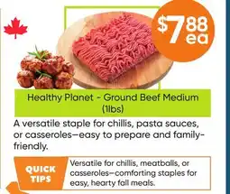 Healthy Planet Healthy Planet-Ground Beef Medium (1lbs) offer