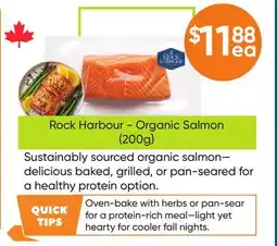Healthy Planet Rock Harbour-Organic Salmon offer