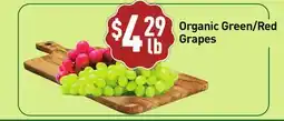Healthy Planet Organic Green/Red Grapes offer
