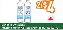 Healthy Planet Benefits By Nature Alkaline Water 9.5 + Electrolytes offer