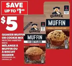 Loblaws Quaker muffin or cookie mix offer