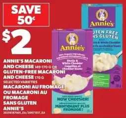 Loblaws Annie's macaroni and cheese or gluten-free macaroni and cheese offer