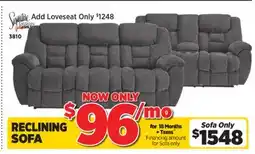 Surplus Furniture Foreside Charcoal Reclining Sofa offer