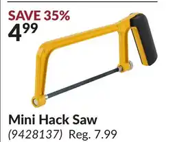 Princess Auto Mini Hack Saw offer