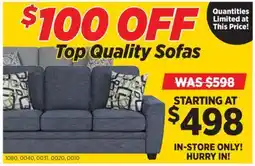 Surplus Furniture $100 Off Top Quality Sofas offer
