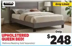 Surplus Furniture Black Leather-Look Queen Bed offer