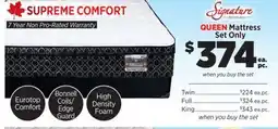 Surplus Furniture Supreme Comfort Queen Mattress Set offer