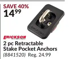 Princess Auto Erickson 2 pc Retractable Stake Pocket Anchors offer
