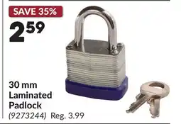 Princess Auto 30 mm Laminated Padlock offer