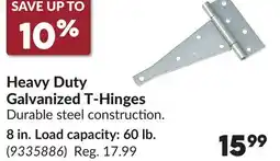 Princess Auto Heavy Duty Galvanized T-Hinges offer