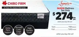 Surplus Furniture Chiro Firm Queen Mattress Set offer