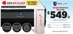 Surplus Furniture Dream Sleep Queen Mattress Set offer