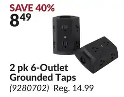 Princess Auto 2 pk 6-Outlet Grounded Taps offer