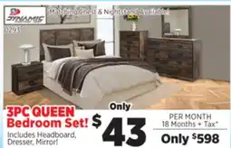 Surplus Furniture Montana 3-Piece Queen Bedroom Set offer