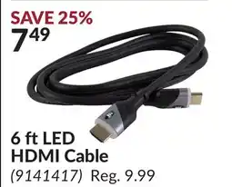 Princess Auto 6 ft LED HDMI Cable offer