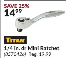 Princess Auto 1/4 in. dr Mini Ratchet offer