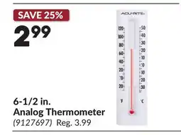 Princess Auto 6-1/2 in. Analog Thermometer offer