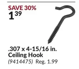 Princess Auto 307 x 4-15/16 in. Ceiling Hook offer