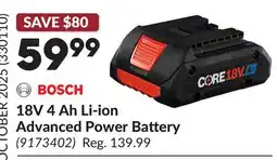 Princess Auto 18V 4 Ah Li-ion Advanced Power Battery offer