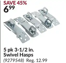 Princess Auto 5 pk 3-1/2 in. Swivel Hasps offer