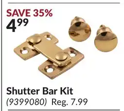 Princess Auto Shutter Bar Kit offer
