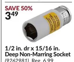 Princess Auto 1/2 in. dr x 15/16 in. Deep Non-Marring Socket offer