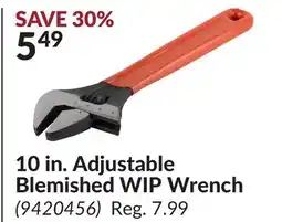 Princess Auto 10 in. Adjustable Blemished WIP Wrench offer