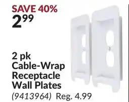 Princess Auto 2 pk Cable-Wrap Receptacle Wall Plates offer
