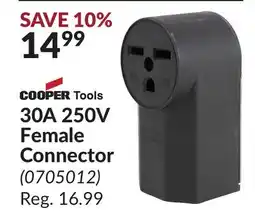 Princess Auto COOPER Tools 30A 250V Female Connector offer