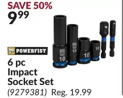 Princess Auto 6 pc Impact Socket Set offer
