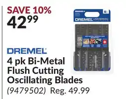 Princess Auto 4 pk Bi-Metal Flush Cutting Oscillating Blades offer