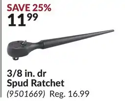 Princess Auto 3/8 in. dr Spud Ratchet offer