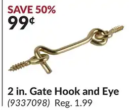 Princess Auto 2 in. Gate Hook and Eye offer