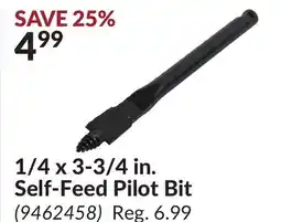 Princess Auto 1/4 x 3-3/4 in. Self-Feed Pilot Bit offer