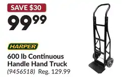 Princess Auto 600 lb Continuous Handle Hand Truck offer