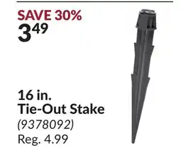 Princess Auto 16 in. Tie-Out Stake offer