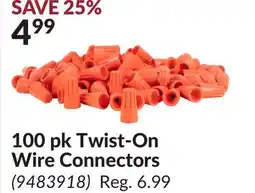 Princess Auto 100 pk Twist-On Wire Connectors offer