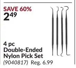 Princess Auto 4 pc Double-Ended Nylon Pick Set offer
