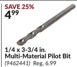 Princess Auto 1/4 x 3-3/4 in. Multi-Material Pilot Bit offer