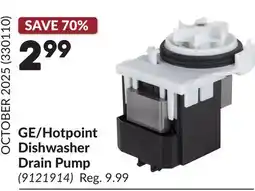 Princess Auto GE/Hotpoint Dishwasher Drain Pump offer