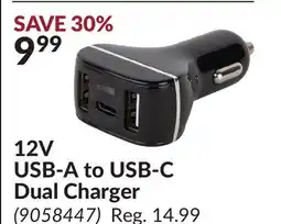 Princess Auto 12V USB-A to USB-C Dual Charger offer