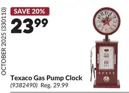 Princess Auto Texaco Gas Pump Clock offer