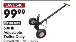 Princess Auto 600 lb Adjustable Trailer Dolly offer