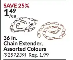 Princess Auto 36 in. Chain Extender Assorted Colours offer