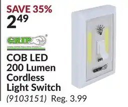 Princess Auto COB LED 200 Lumen Cordless Light Switch offer