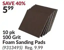 Princess Auto 10 pk 100 Grit Foam Sanding Pads offer