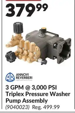 Princess Auto 3 GPM @ 3,000 PSI Triplex Pressure Washer Pump Assembly offer
