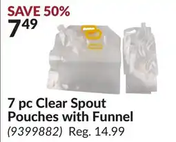Princess Auto 7 pc Clear Spout Pouches with Funnel offer